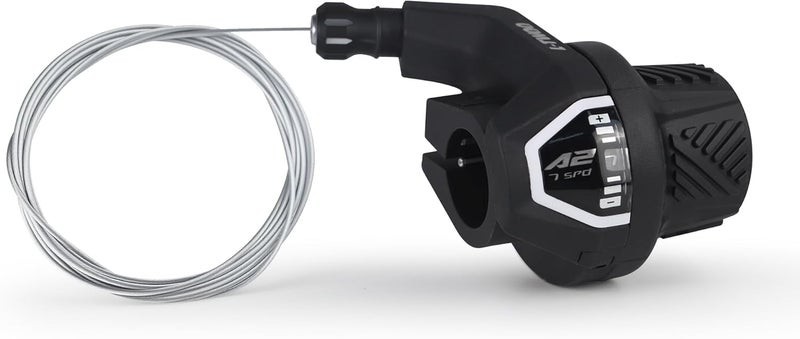 FOMAS Bike Shift Lever for 22.2 Handlebar (Black, 7 Speed) - Image 1